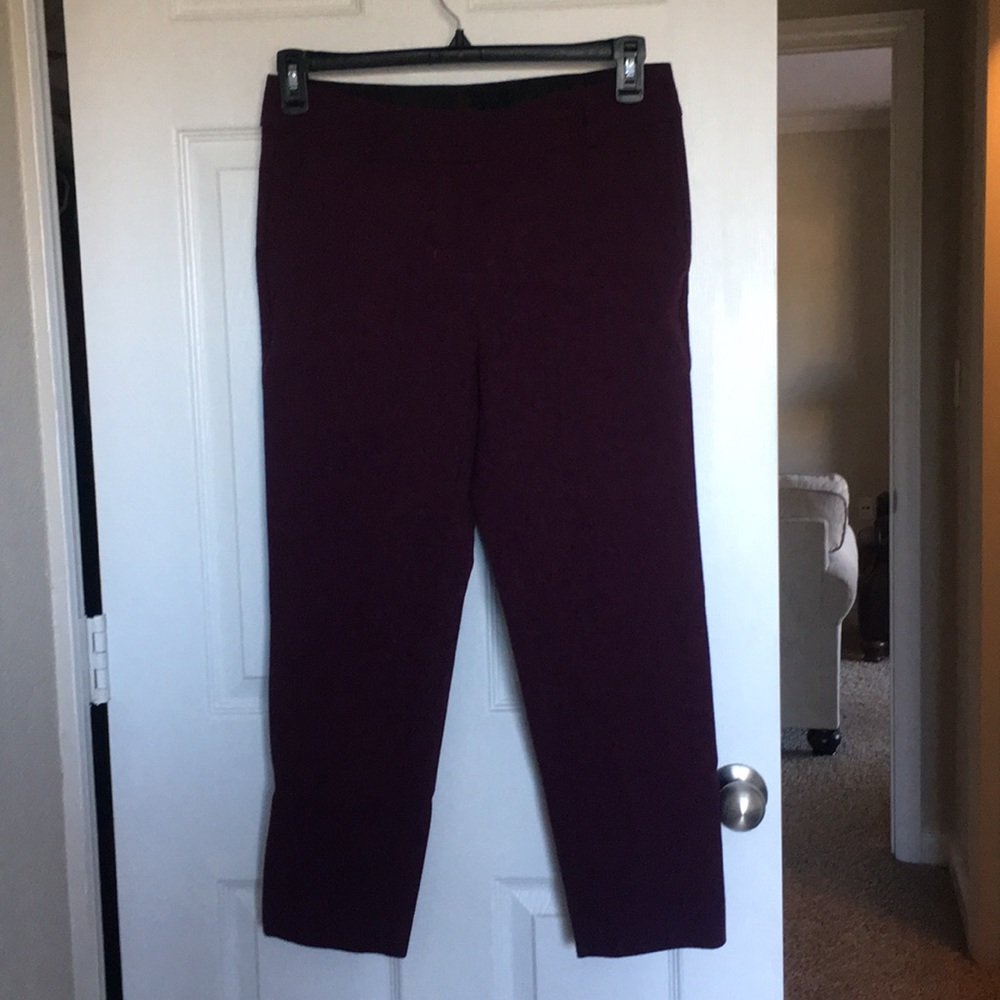 Loft Dark Purple/Maroon Marisa Pants
